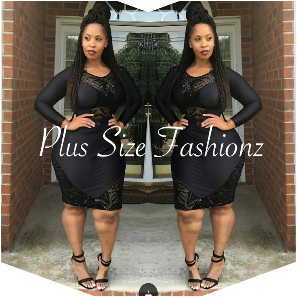 Plus size black dress